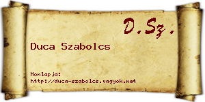 Duca Szabolcs névjegykártya